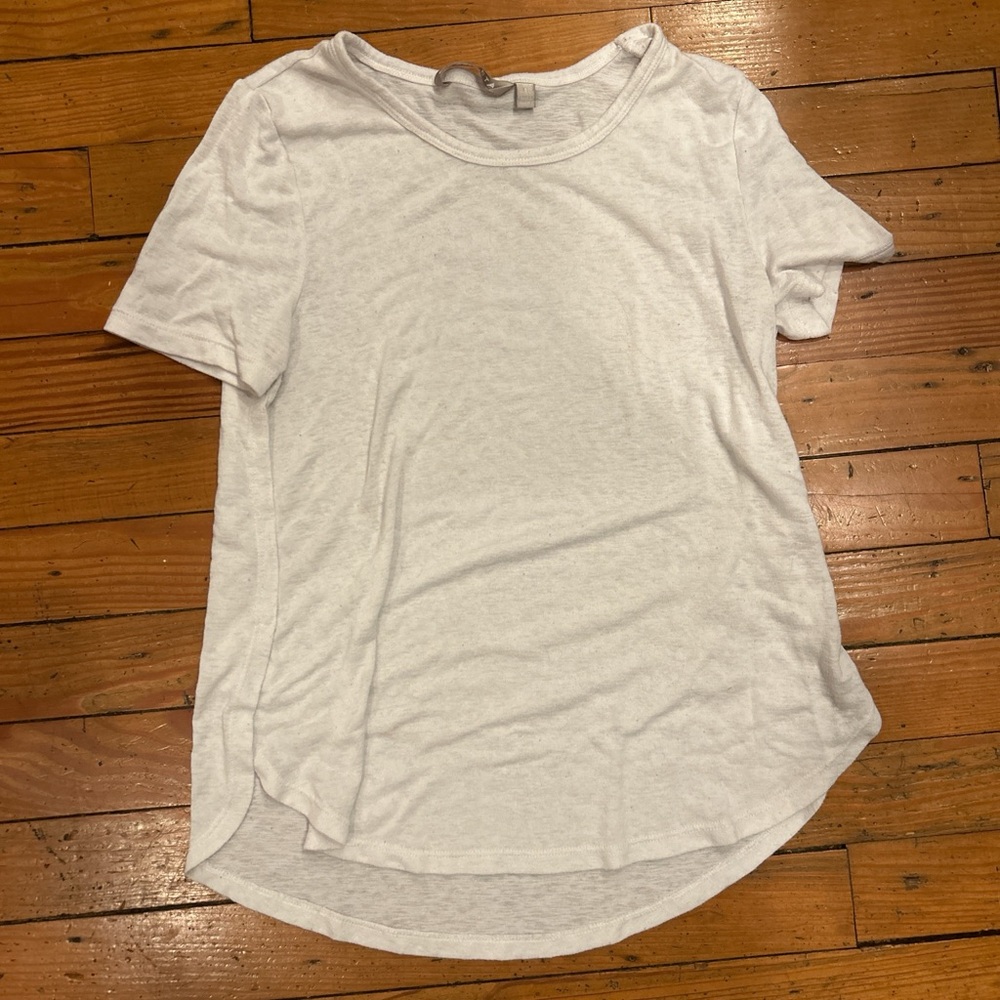 Athleta Soft White Short Sleeve Tee